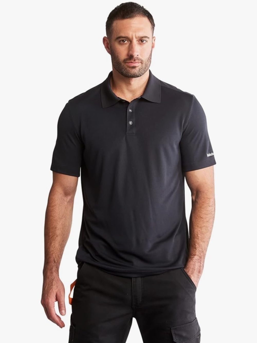 NWT Timberland Polo Shirt Small Black PRO Mens Wicking Good Short Sleeve Golf